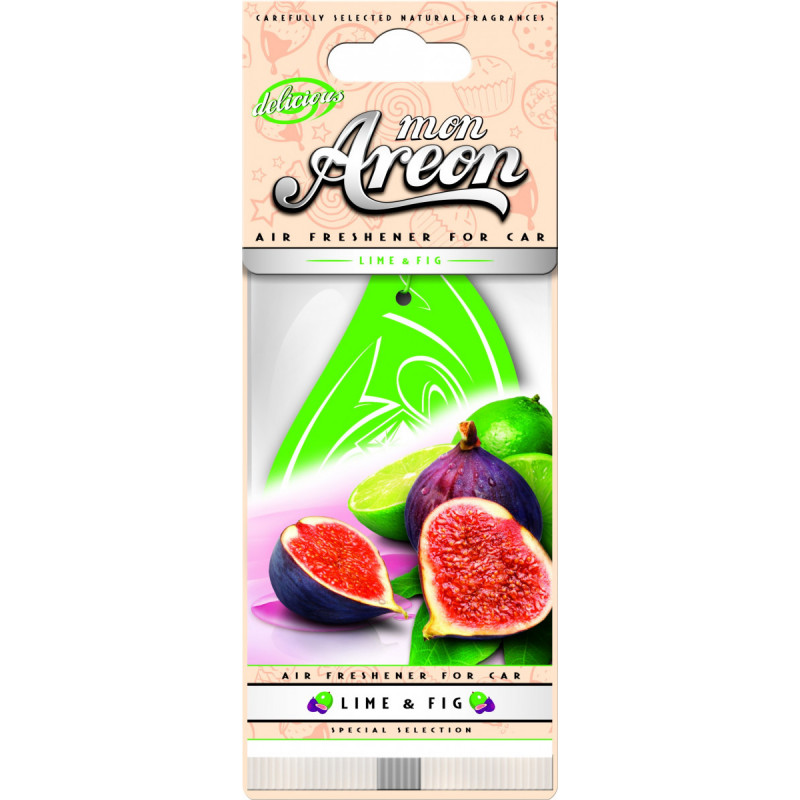 Areon MON DELICIOUS Lime & Feige - Lufterfrischer Duftbaum Autoduft Duftanhänger